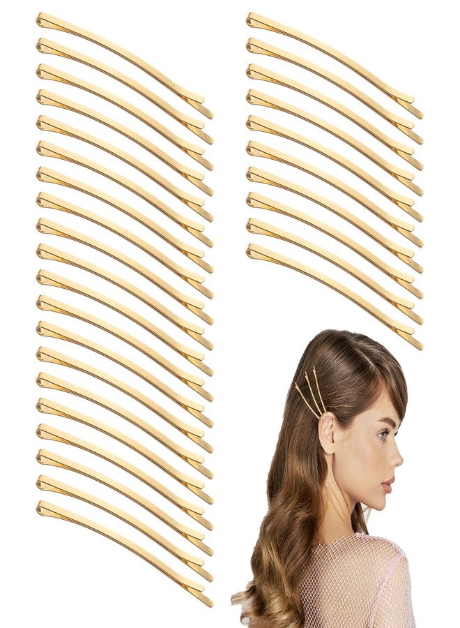 Tyqour 30pcs Jumbo Bobby Pins 3.35 Inch Long Bobby Pins for Thick Updo Hair, Metal Hair Clips Hairpins Hair Accessories for Women, Gold Long Hair Pins Hair Clips Hairpins Hair Accessories - Image 1